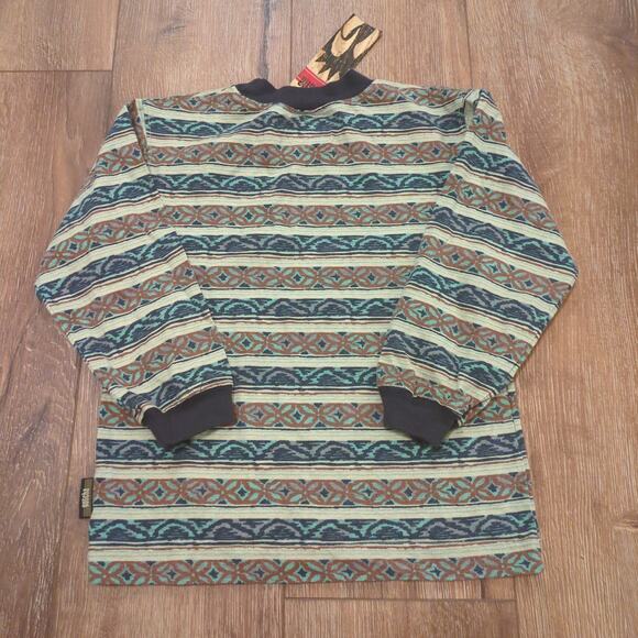 VTG Gotcha Boy's Size Large Shirt Surf Skate Aztec Stripe Pattern Made in USA - Picture 5 of 6